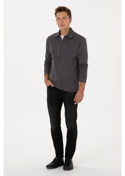 Erkek Antrasit Sweatshirt 50313783-VR006 fırsatları