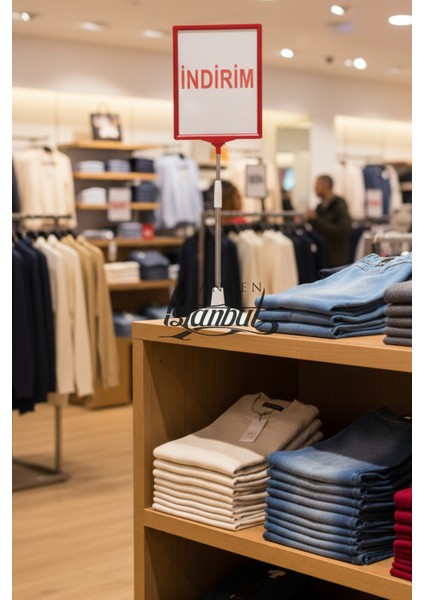 5 Adet Kırmızı Beyaz A4 Ayaklı Fıyat Etiketi Çerçeveli Fıyat Etiketi Eşek Askılık Etiketi fırsatları