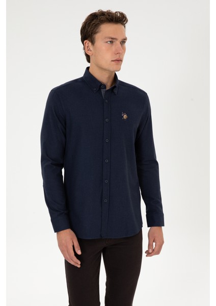 Erkek Lacivert Gömlek Desenli 50308459-VR033 modelleri