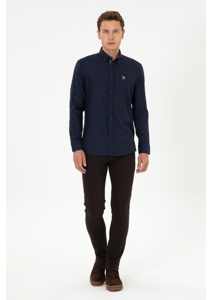 Erkek Lacivert Gömlek Desenli 50308459-VR033 fırsatları