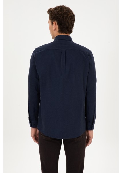 Erkek Lacivert Gömlek Desenli 50308459-VR033 indirimleri