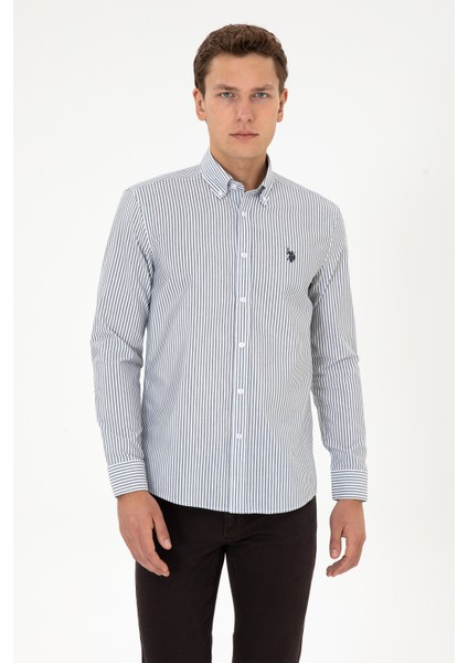 Erkek Lacivert Gömlek Desenli 50308580-VR033