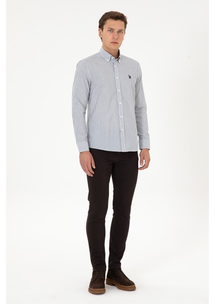 Erkek Lacivert Gömlek Desenli 50308580-VR033 fırsatları