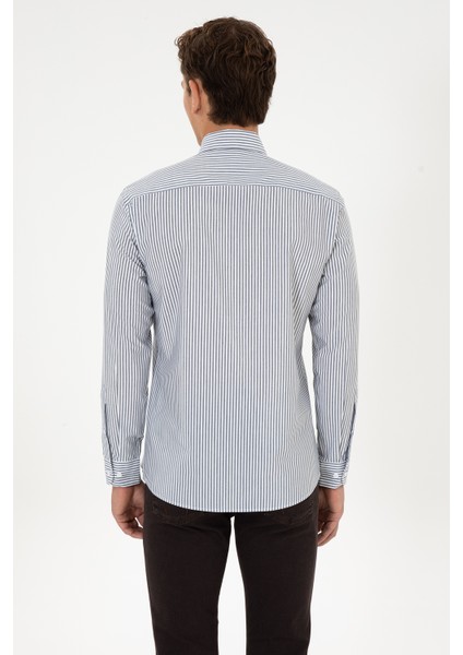 Erkek Lacivert Gömlek Desenli 50308580-VR033 indirimleri