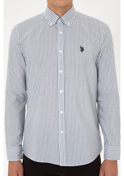 Erkek Lacivert Gömlek Desenli 50308580-VR033