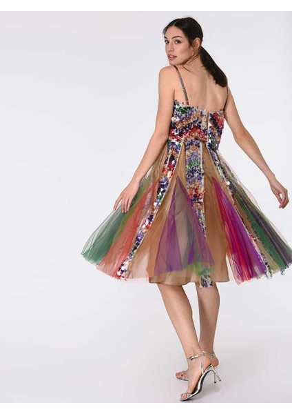 Tül Ve Pul Detaylı Nişan Elbisesi Standart Renk Y1911336_089 modelleri