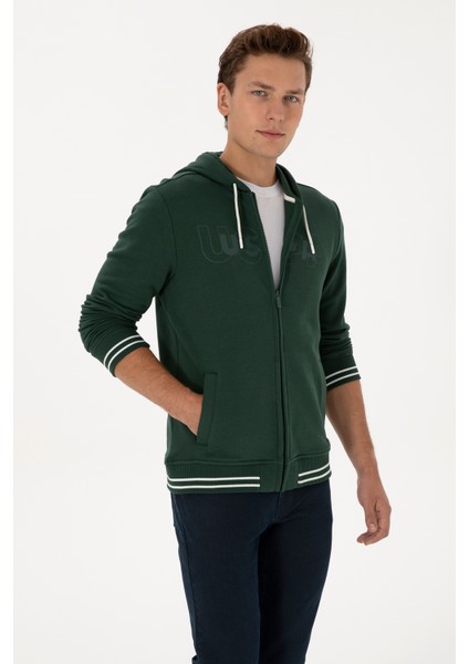 Erkek Koyu Yeşil Hırka (Örme) 50316355-VR079