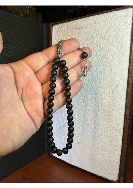 ONİKS TAŞI TESBİH KÜRE KESİM 6 MM MAT SİYAH RENKLİ HEDİYE T-283 modelleri