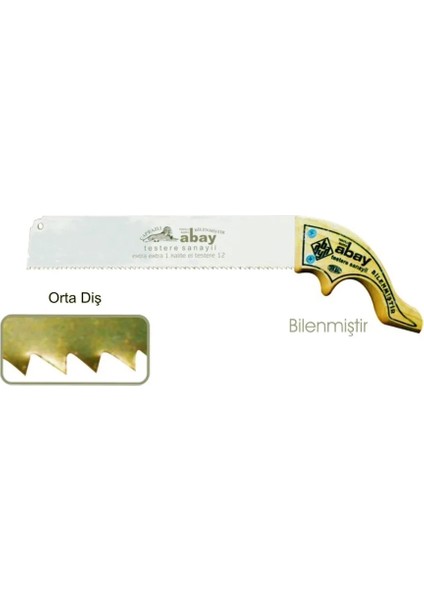 Orta Diş El Testere 14 No - Ahşap Sap ( Lisinya ) fiyatları