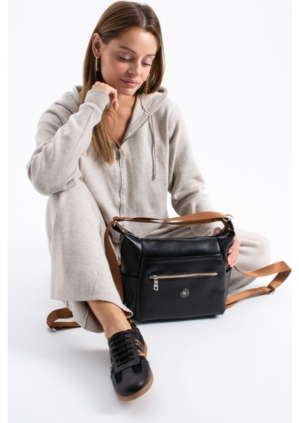 Kadın 4 Bölmeli Suni Yumuşak Deri Omuz ve Sırt Çantası indirimleri