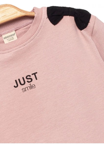 Kız Çocuk %100 Pamuk Pembe Sweatshirt Fiyonk Detaylı - Şık ve Rahat Kız Çocuk Giyim fırsatları