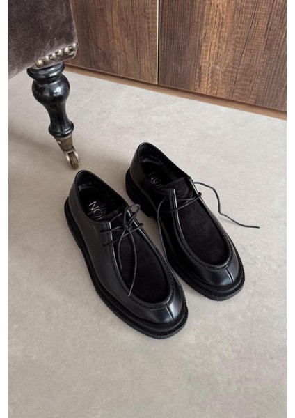 Muse Siyah Hakiki Deri Loafer modelleri