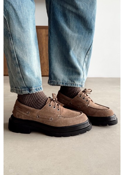 Marsilya Toprak Hakiki Deri Loafer modelleri