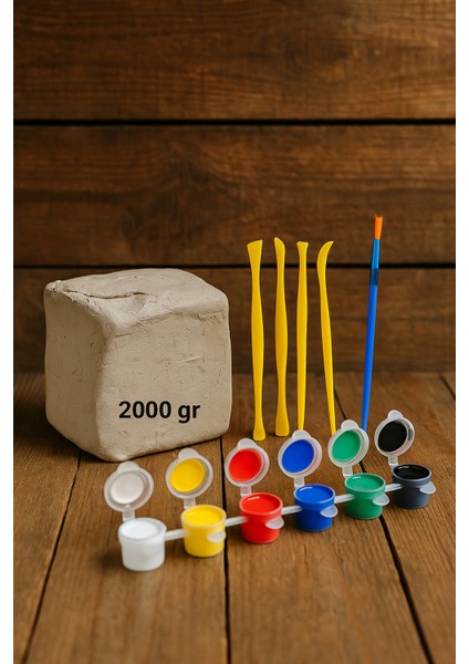 Seramik Hamuru Başlangıç Seti, Kil Çamuru, Oyun Hamuru, Seramik Şekillendirme Kalemi