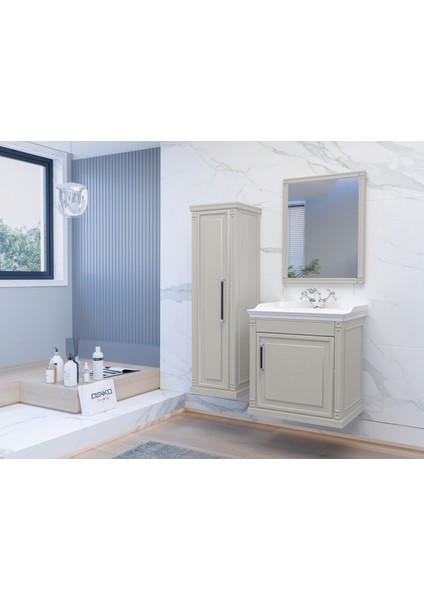 Albatros 65 cm Beyoğlu Gri Banyo Dolabı