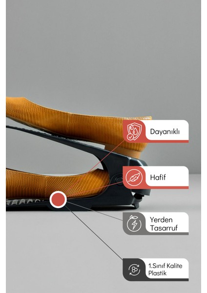 10 Lu Ayarlanabilir 4 Kademeli Ayakkabı Rampası Ayakkabı Düzenleyici Dolap Içi Organizer