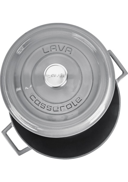 Yuvarlak Döküm Trendy 28 cm Tencere Gri modelleri