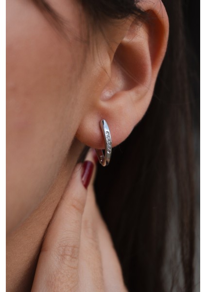 Zirkon Taşlı Minimal Çelik Küpe fiyatları