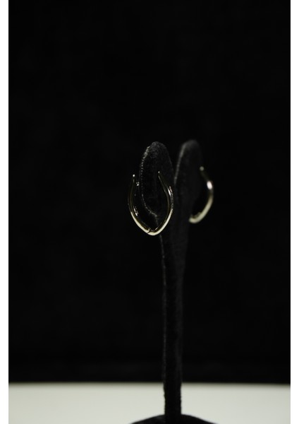 Zirkon Taşlı Minimal Çelik Küpe