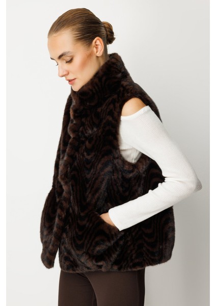 Desenli Peluş Yelek fiyatları