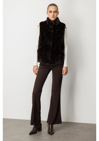 Desenli Peluş Yelek modelleri