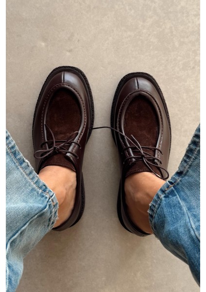 Muse Kahverengi Hakiki Deri Loafer