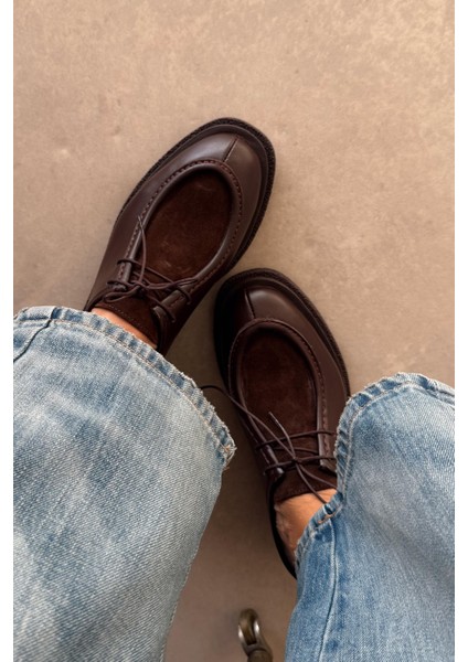 Muse Kahverengi Hakiki Deri Loafer