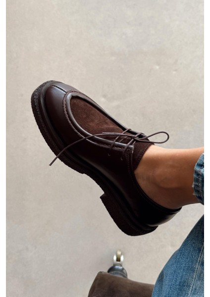 Muse Kahverengi Hakiki Deri Loafer