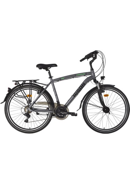 Comfortline Şehir Bisikleti 48 cm V Fren 26 Jant 21 Vites Metalik Gri Yeşil