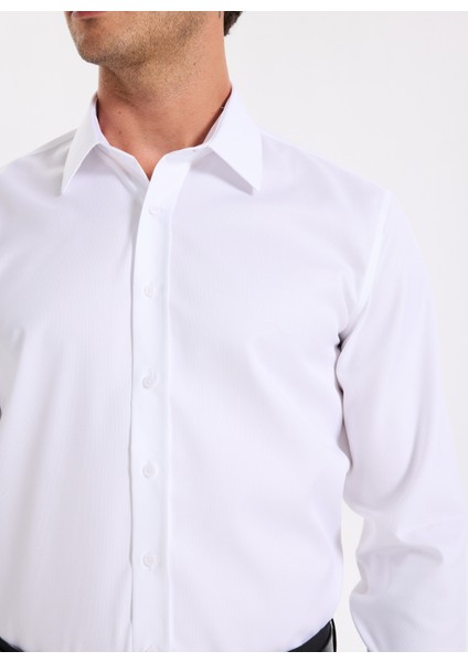 Slim Fit Sumos Yaka Armürlü Beyaz Erkek Gömlek F5WM-GML 2583 modelleri
