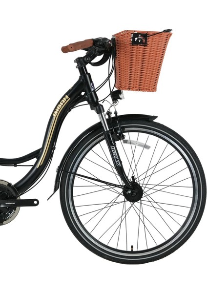 Sandy Şehir Bisikleti 43 cm V Fren 26 Jant 21 Vites Mat Siyah Gold fiyatları