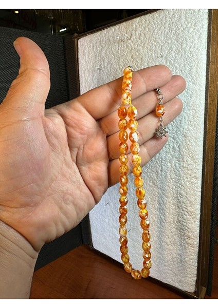 MOZAİK TOZ KEHRİBAR TESBİH SARI RENKLİ TESBİH 7MMX11MM T-286 modelleri