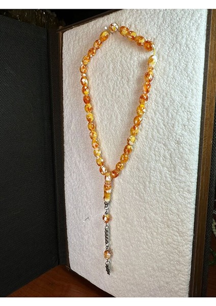 MOZAİK TOZ KEHRİBAR TESBİH SARI RENKLİ TESBİH 7MMX11MM T-286 fırsatları