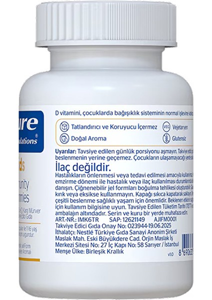 Kids Immunity Gummies 60 Çiğnenebilir Form fiyatları