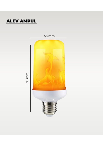 7W Alev Efektli Dekoratif LED Ampul - E27 Duy fiyatları