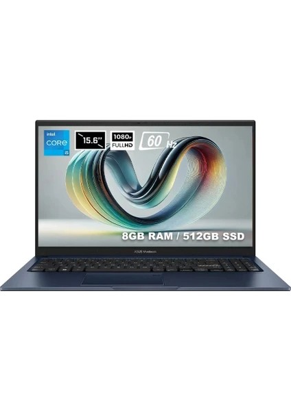 Vivobook Intel Core I5-1334U 8gb Ddr4 512GB SSD W11 15.6 Inç Full Hd 60Hz Freedos Laptop