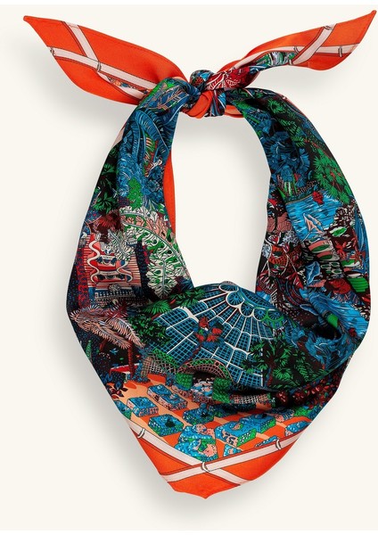 Orman Desenli Üçgen Turuncu Fular fiyatları