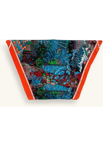 Orman Desenli Üçgen Turuncu Fular modelleri