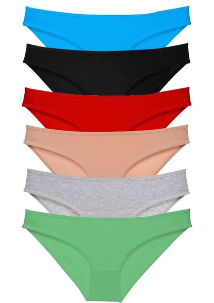 6 Adet Süper Eko Set Likralı Kadın Slip Külot Renk 2