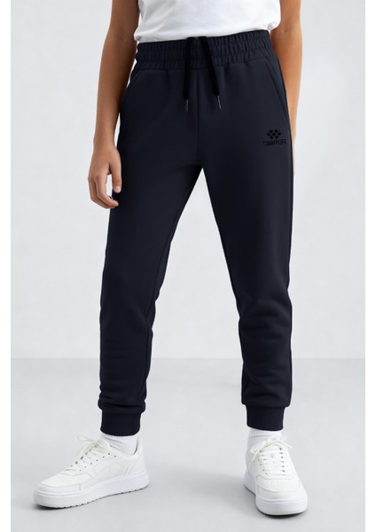 Lacivert Standart Fit Manşetli Ince Erkek Çocuk Eşofman Alt - 11062 modelleri