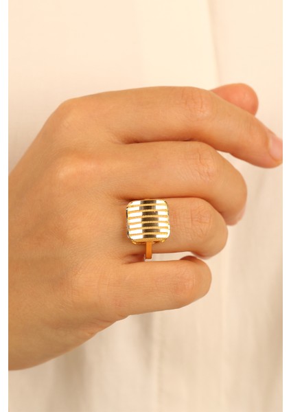 Ajda Model Modern Altın Yüzük ÇGKY0080