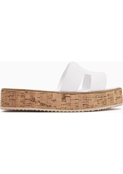 Runa Beyaz Kalın Tabanlı Kadın Terlik modelleri