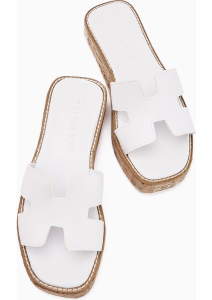 Runa Beyaz Kalın Tabanlı Kadın Terlik fırsatları