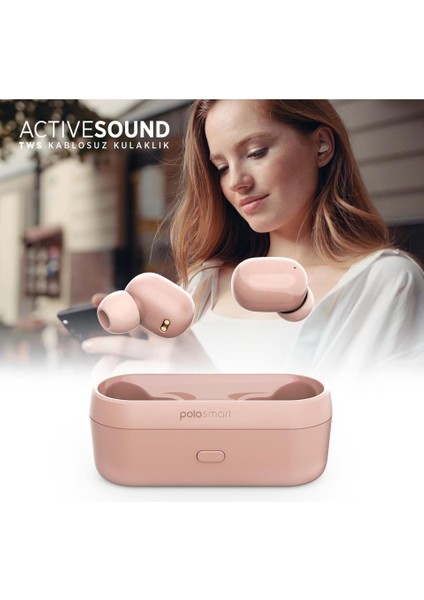 FS55 Kablosuz Kulaklık Pembe + Polosmart PSSW13 Akıllı Bileklik Siyah Set fırsatları