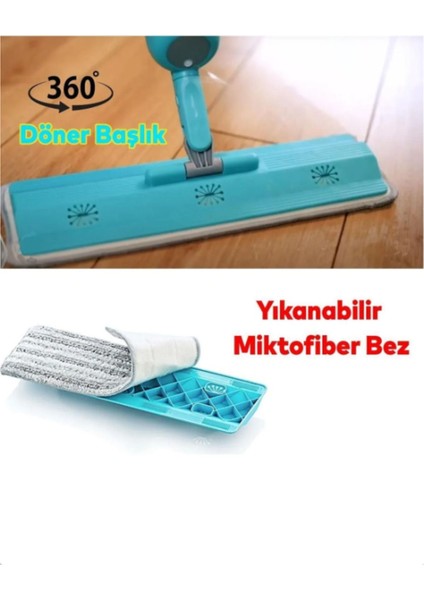 Ev Ofis Işyeri Cam Duvar Parke Zemin Silme Temizleme Püskürtmeli Su Hazneli Mop indirimleri