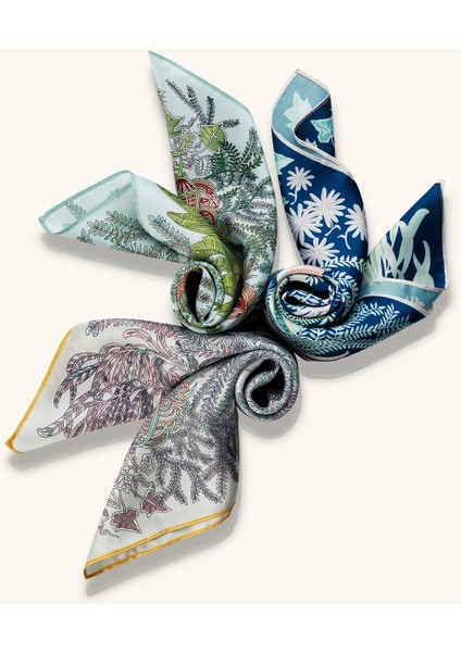 Palmiye Desenli Lacivert Fular fırsatları