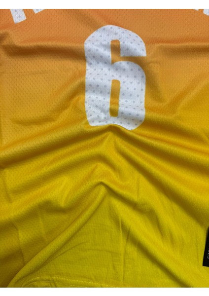 James 6 All Star Basketbol Forması Sarı-Kırmızı Micro Kumaş fırsatları