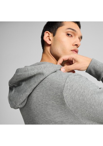 Essentials Erkek Gri Kapüşonlu Ceket indirimleri