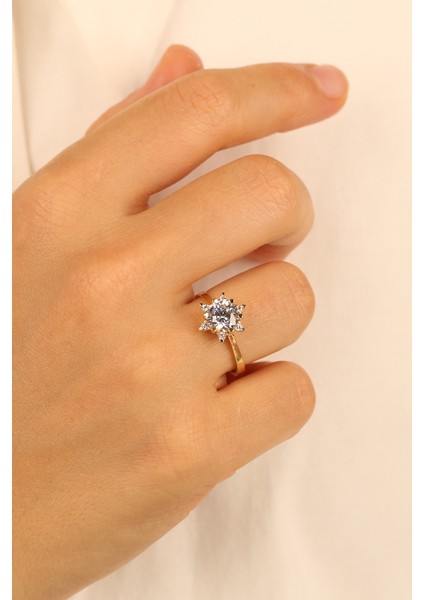 Tektaş Model Lotus Altın Yüzük ÇGKY0083