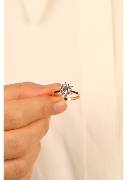 Tektaş Model Lotus Altın Yüzük ÇGKY0083 indirimleri